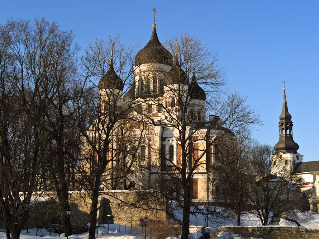 Alexander Nevsky Cathedral, Main Orthodox Church of Tallinn was built in 1900.